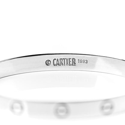 Cartier 18K White Gold LOVE Bracelet 16 4 of 6