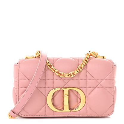 Christian Dior Lambskin Macrocannage Small Dior Caro Bag Pink 1 of 10