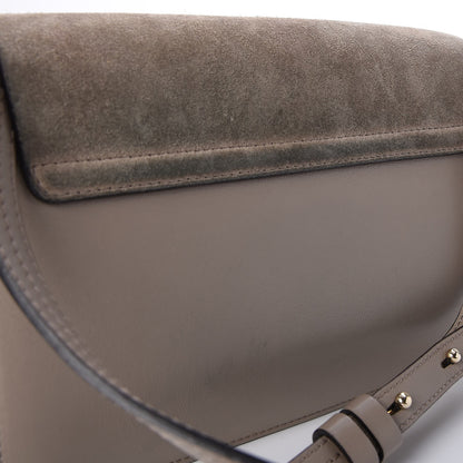 Chloe Suede Calfskin Small Faye Shoulder Bag Motty Grey 5 of 9