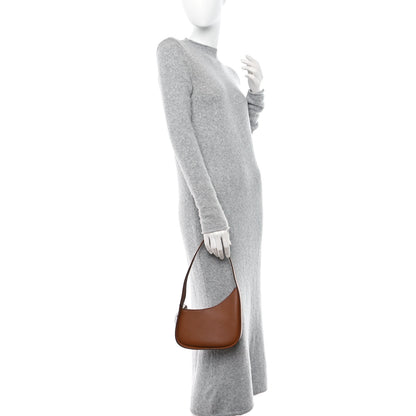 The Row Smooth Calfskin Half Moon Shoulder Bag Chestnut 2 of 8