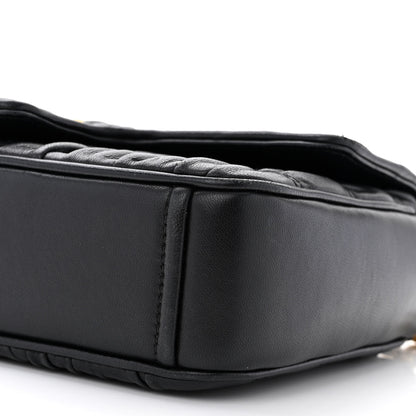 Prada Nappa Gaufre Medium Chain Flap Shoulder Bag Black 11 of 12