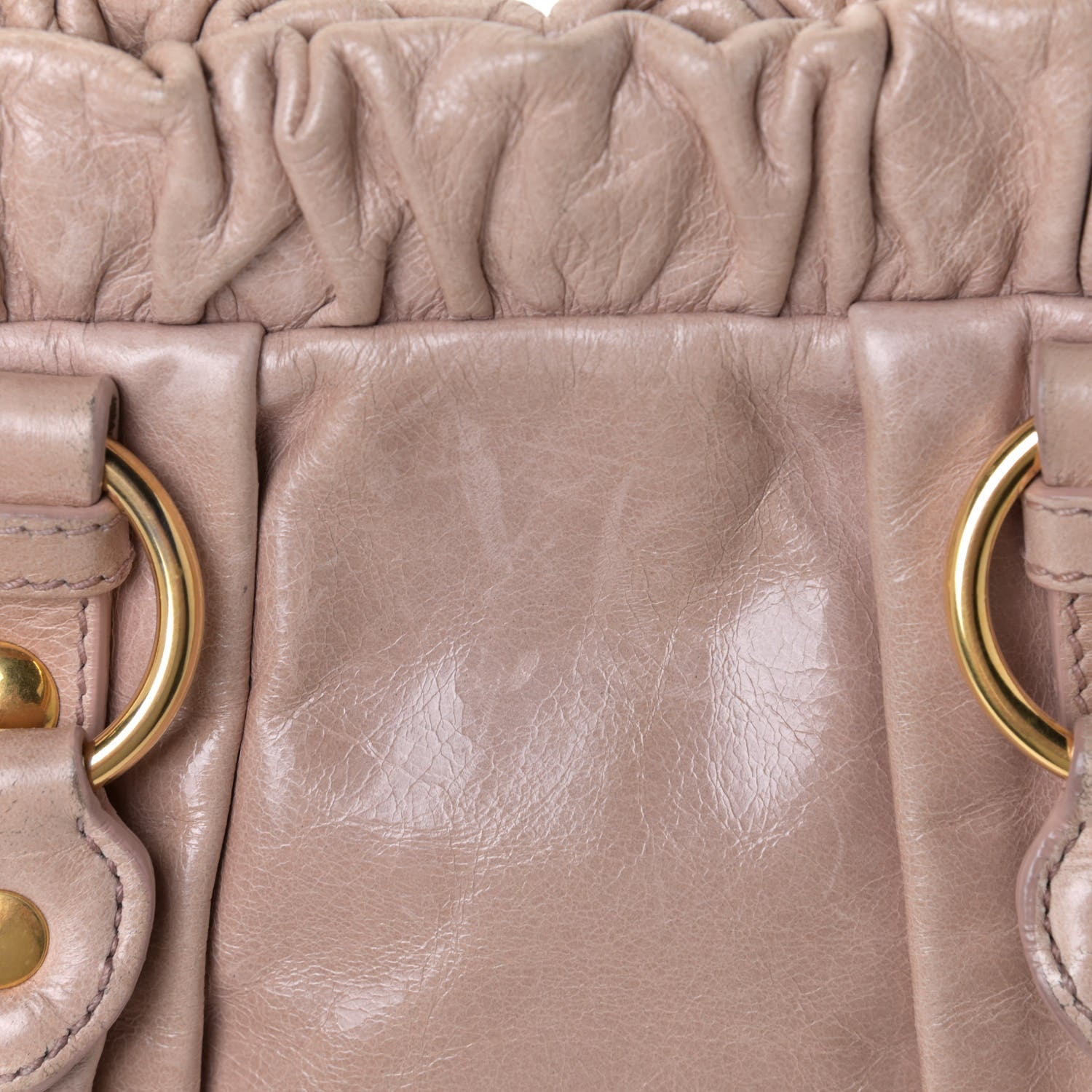 Miu Miu Vitello Shine Top Handle Satchel Mughetto 16 of 16