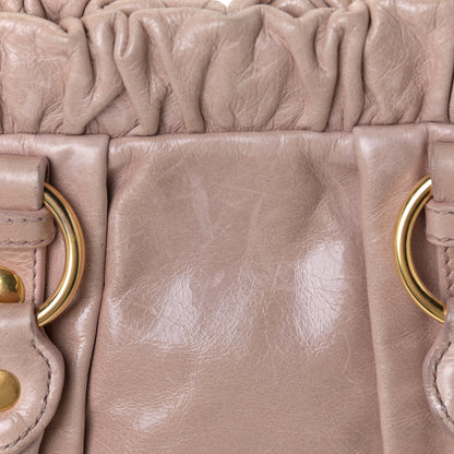 Miu Miu Vitello Shine Top Handle Satchel Mughetto 16 of 16