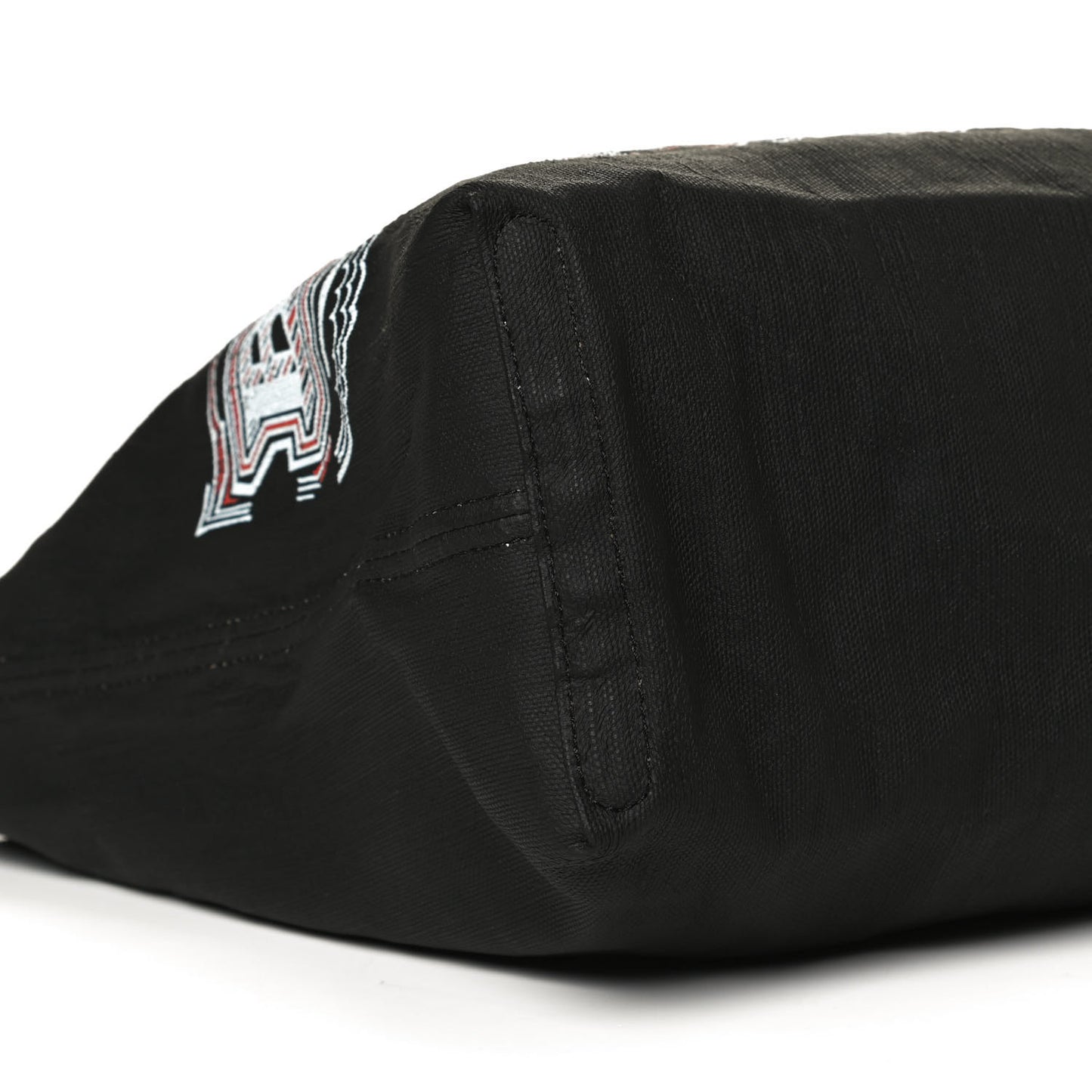 Coated Canvas Mega Check Medium Reversible Doodle Tote Black Brown