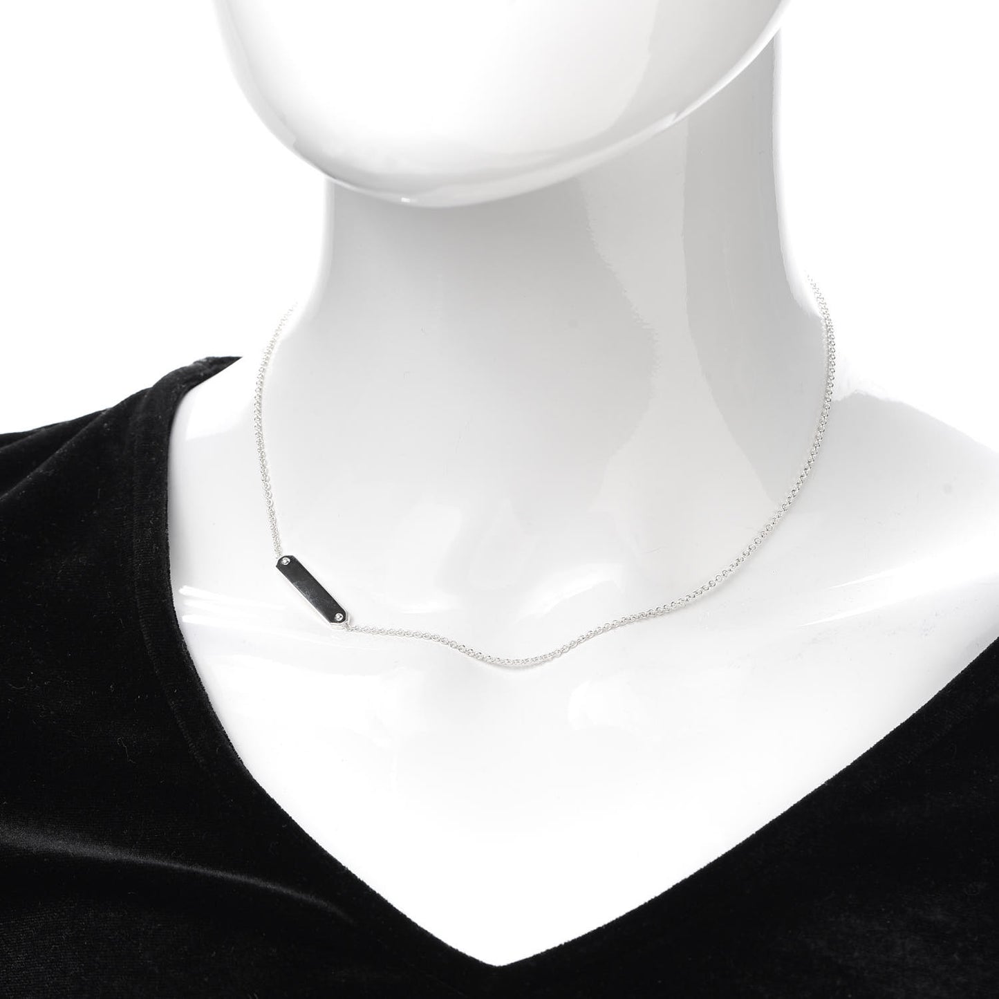 Sterling Silver Tag Chain Necklace