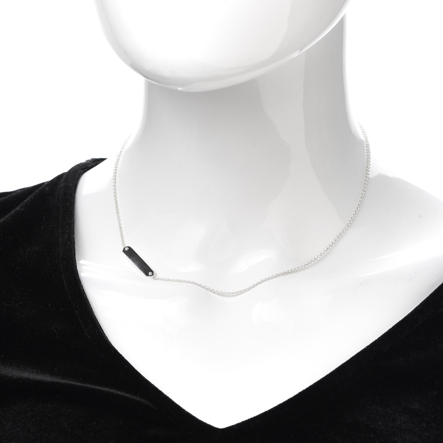 Tiffany Sterling Silver Tag Chain Necklace 3 of 7