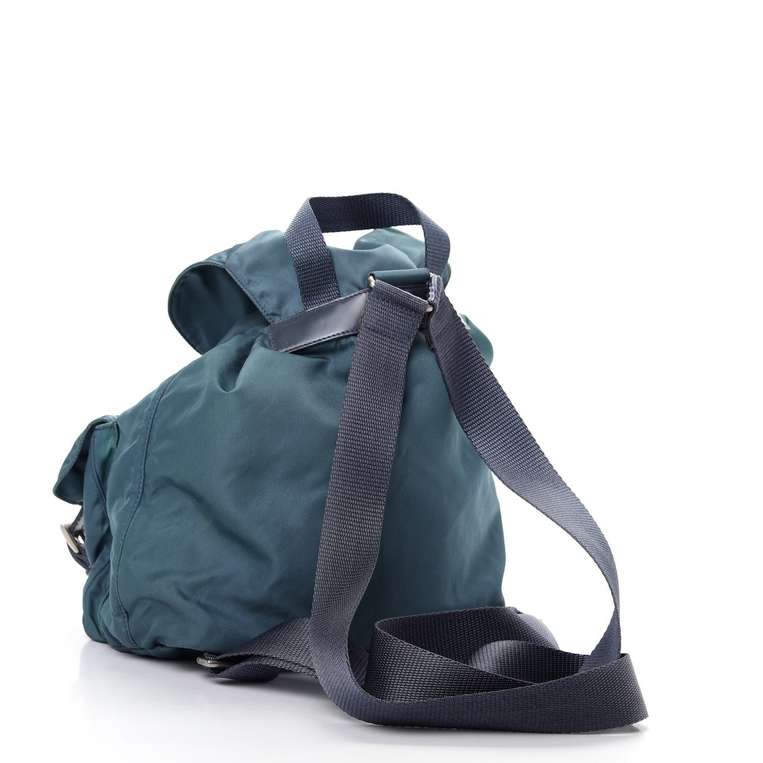 Prada Tessuto Nylon Saffiano Vela Backpack Blue 2 of 11