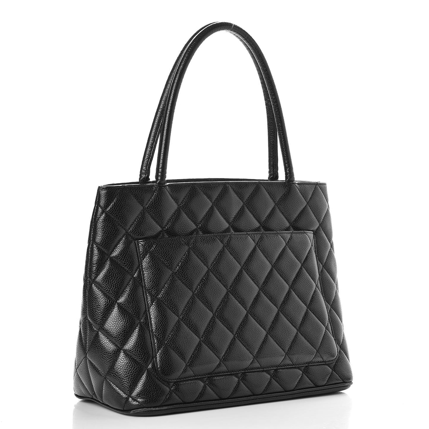 Caviar Quilted Medallion Tote Black