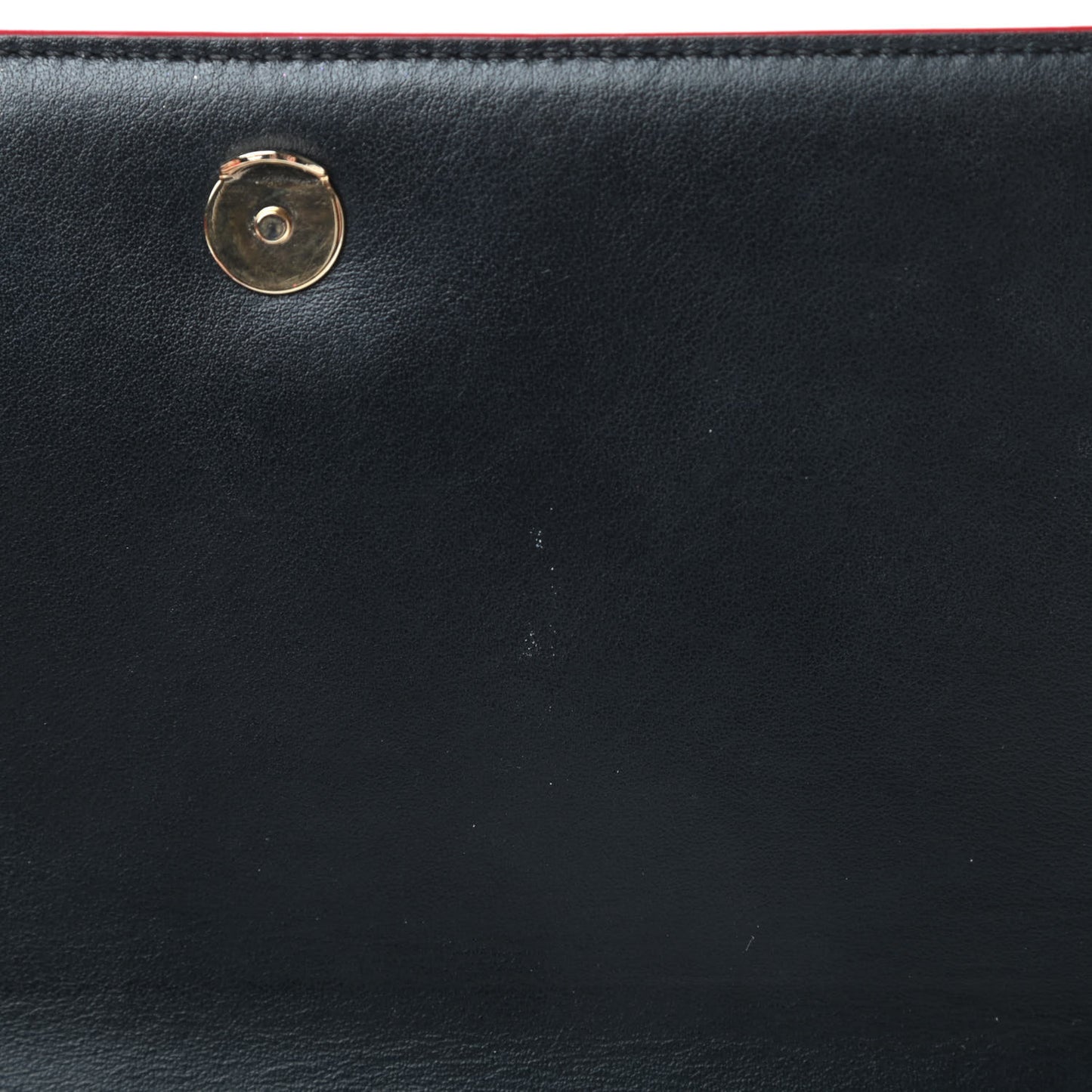 Calfskin Patent Leopard Spikes Paloma Clutch Black