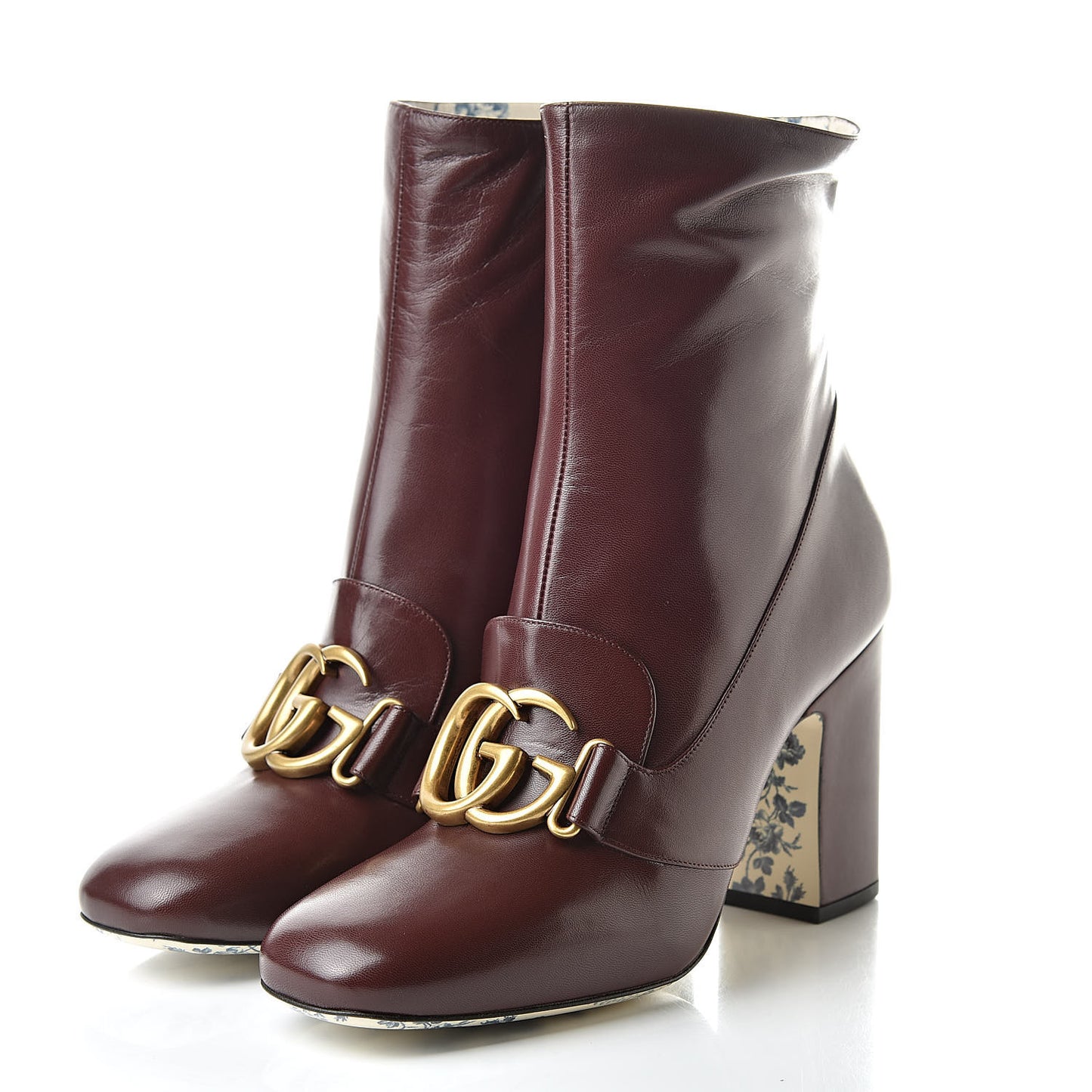 Malaga Kid GG Victoire 95mm Ankle Boots 39 Vintage Bordeaux