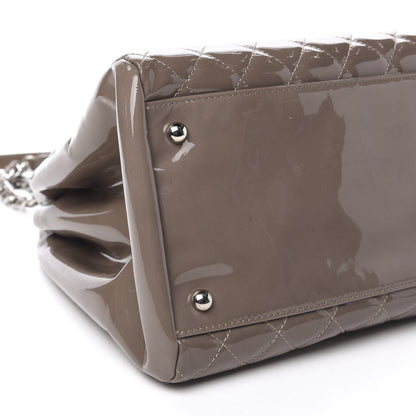 Chanel Patent Quilted Large Just Mademoiselle Bowling Bag Gris Fonce 6 of 11