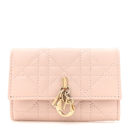 Christian Dior Lambskin Cannage Miss Dior Glycine Wallet Powder Pink 1 of 9