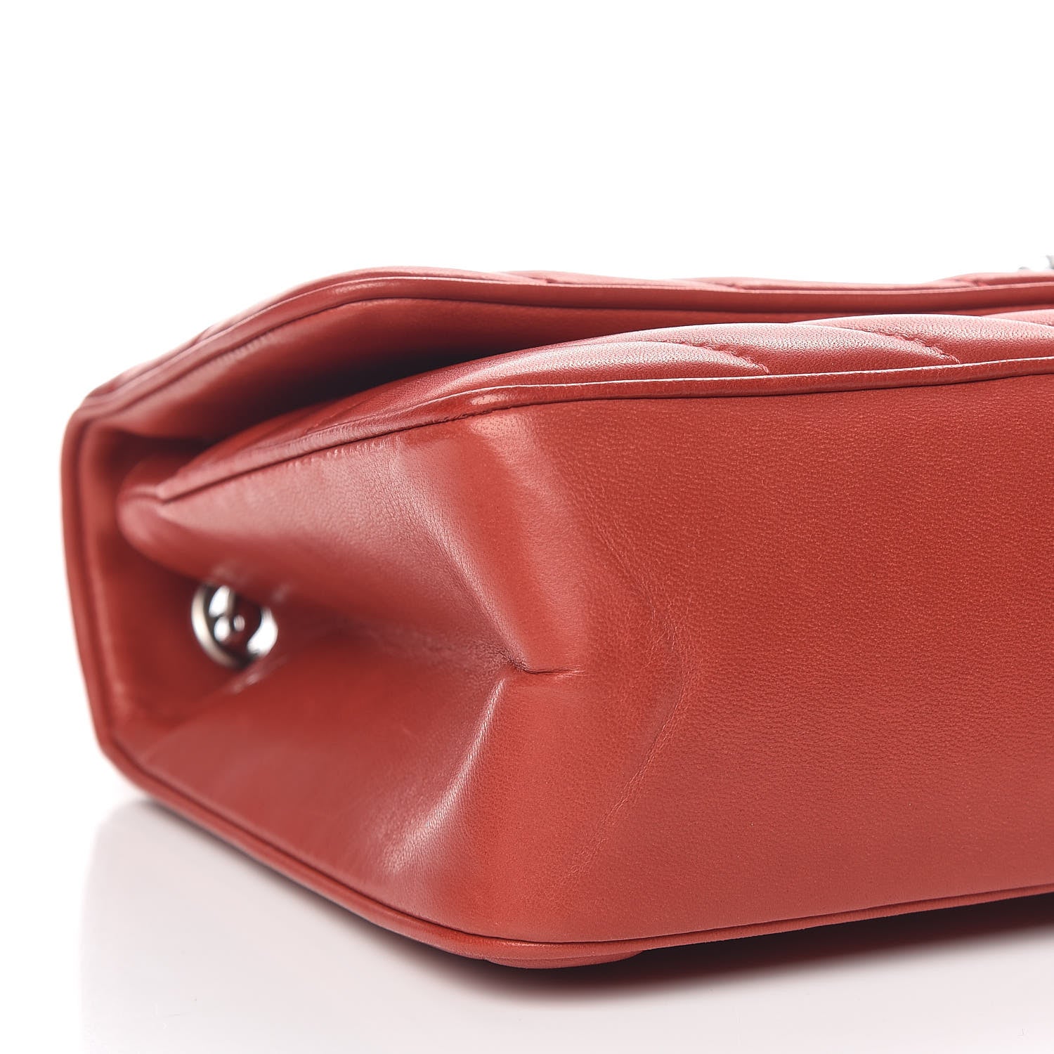 Chanel Lambskin Chevron Jumbo Leo Lion Flap Dark Red 6 of 12