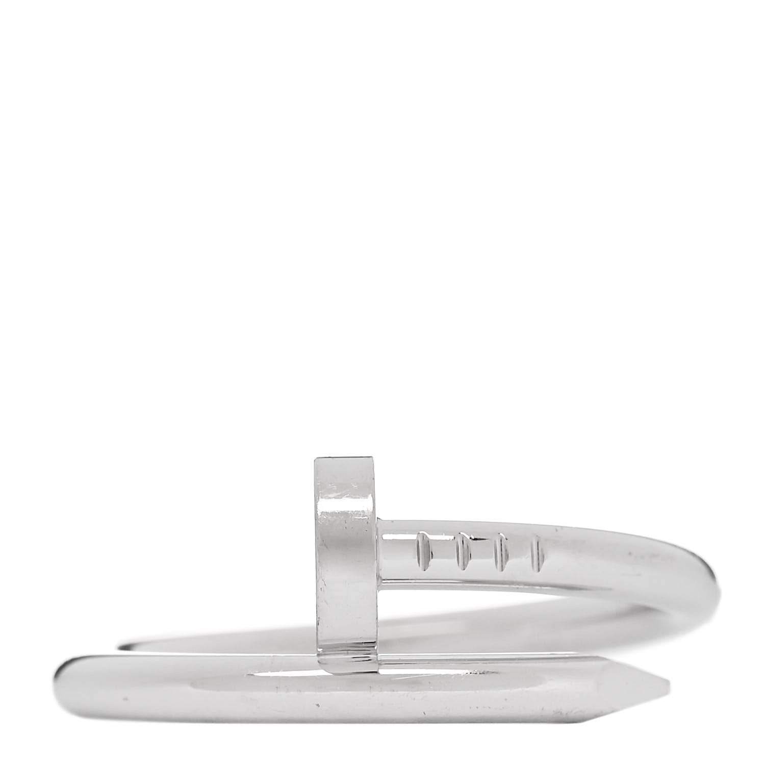 Cartier 18K White Gold Juste Un Clou Ring 64 10.75 1 of 6