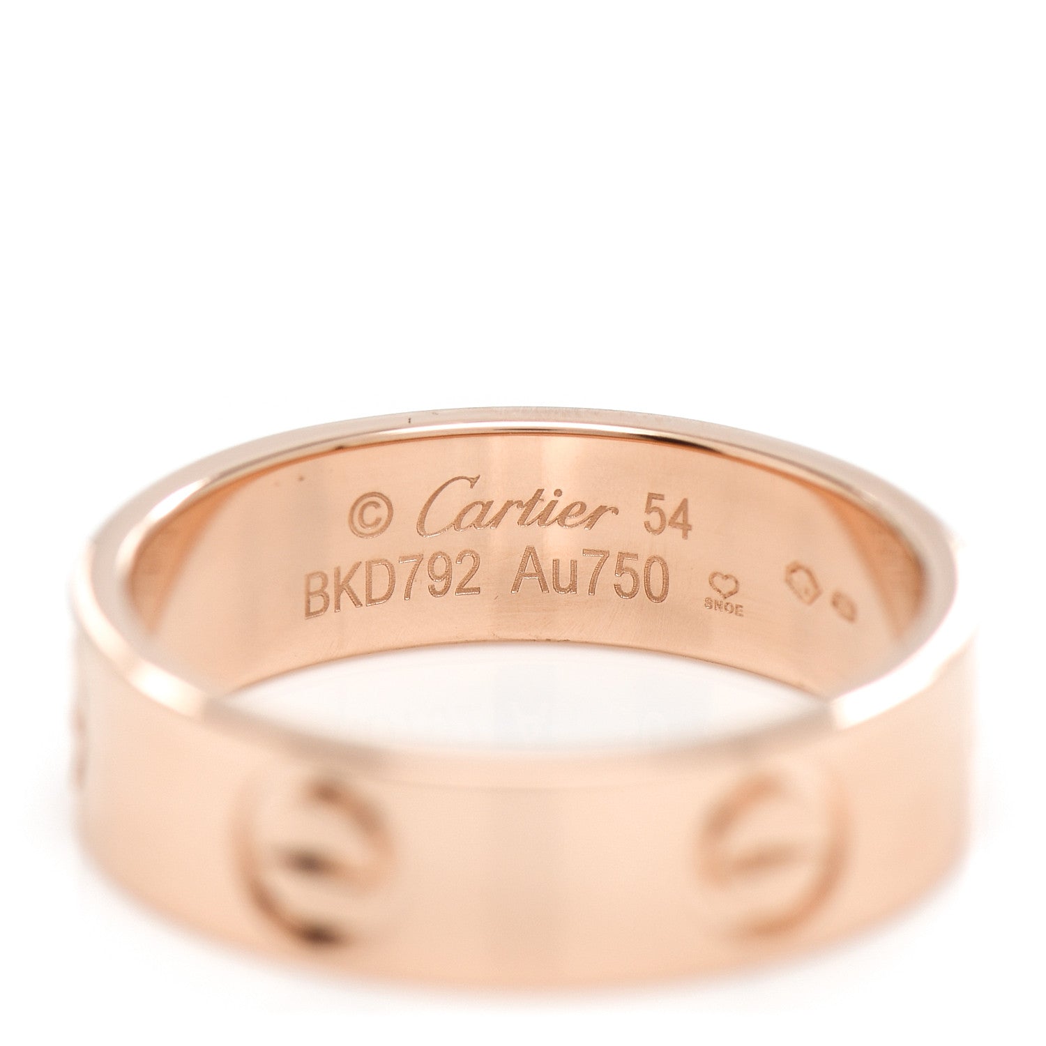 Cartier 18K Pink Gold 5.5mm LOVE Ring 54 6.75 4 of 4