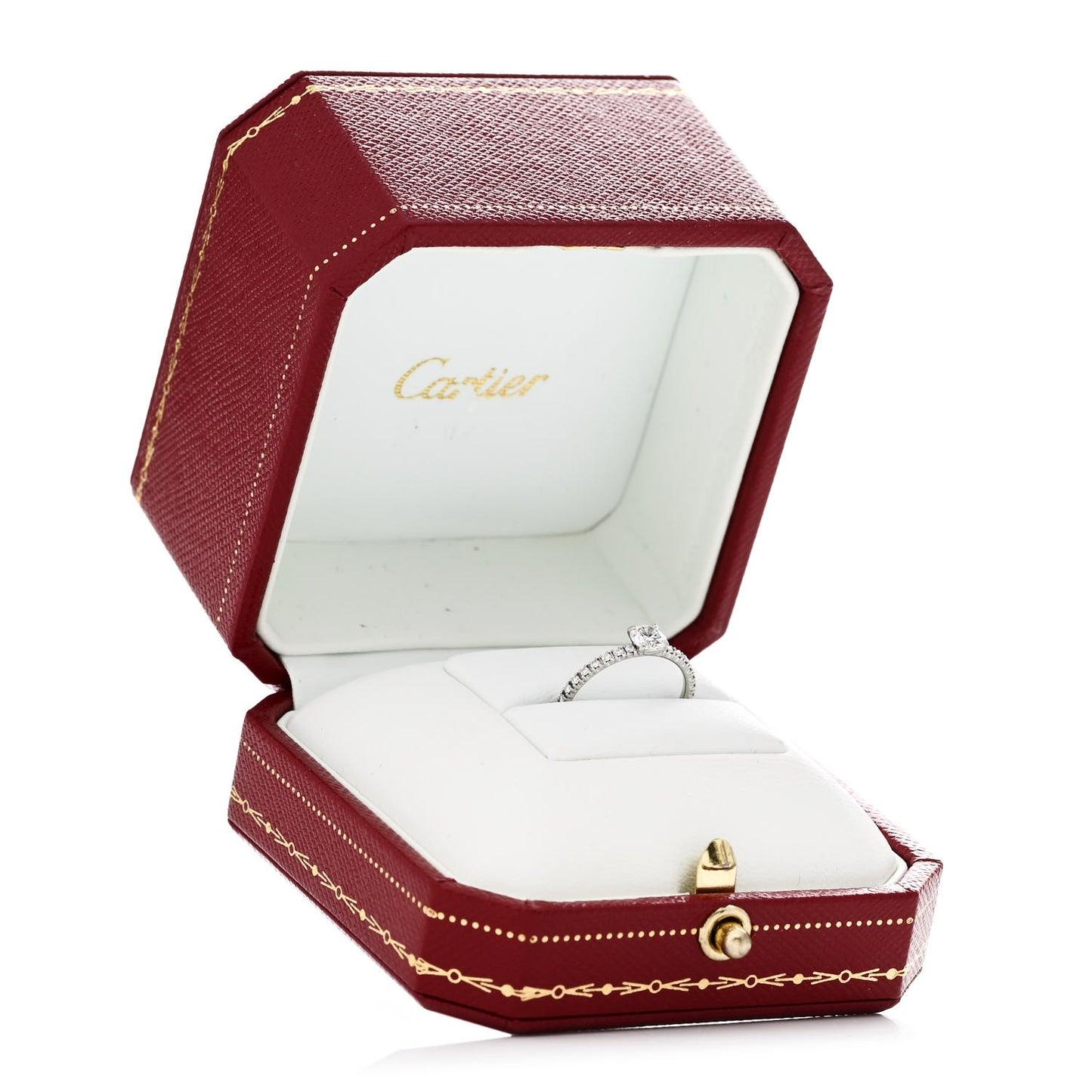 Platinum Diamond .30ct Etincelle De Cartier Solitaire Engagement Ring 46 3.75