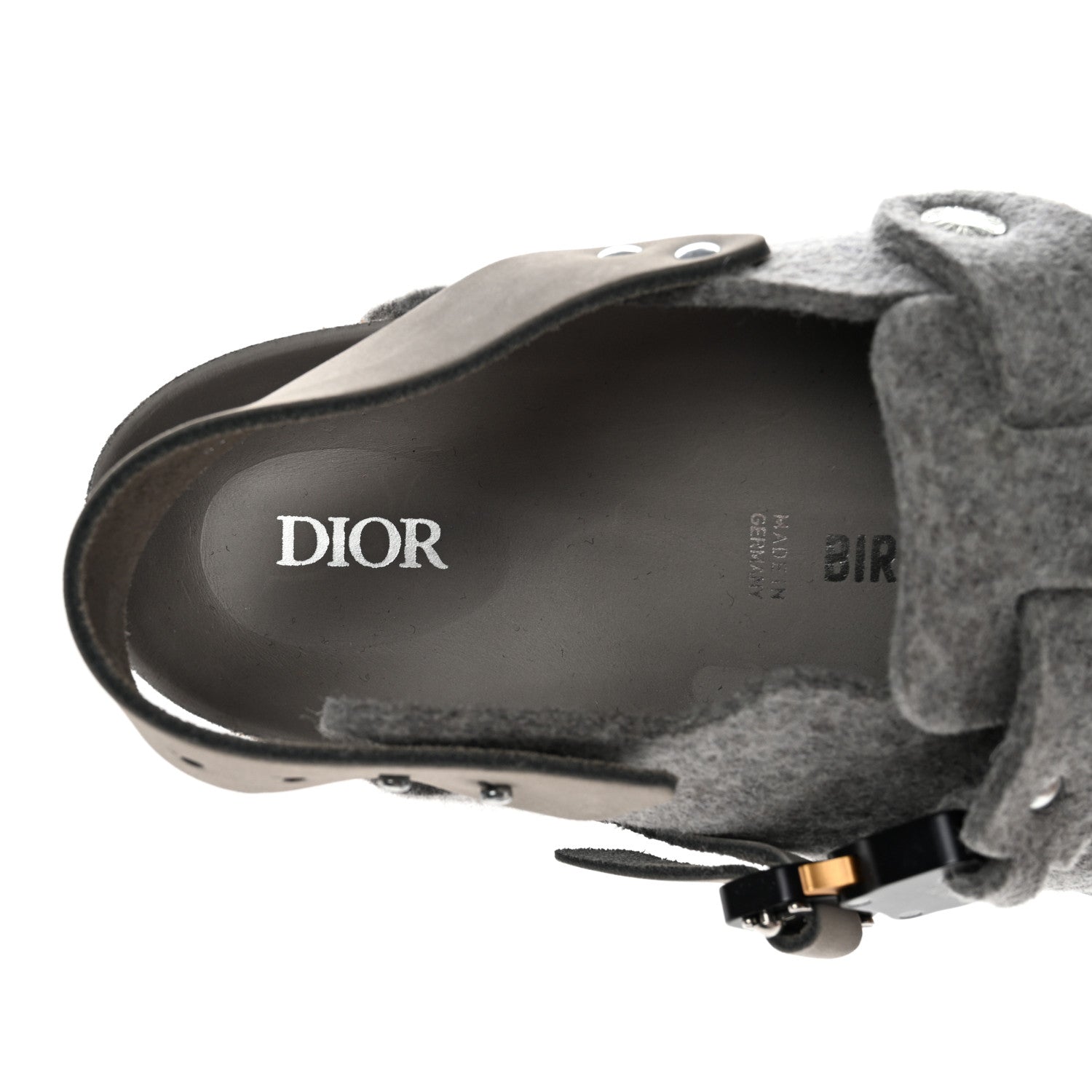 Christian Dior X BIRKENSTOCK Felted Wool Nubuck Calfskin Tokio Mule 41 Grey 5 of 7
