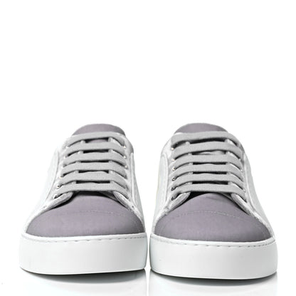 Chanel Calfskin Velvet Womens CC Sneakers 36.5 White Silver 3 of 8