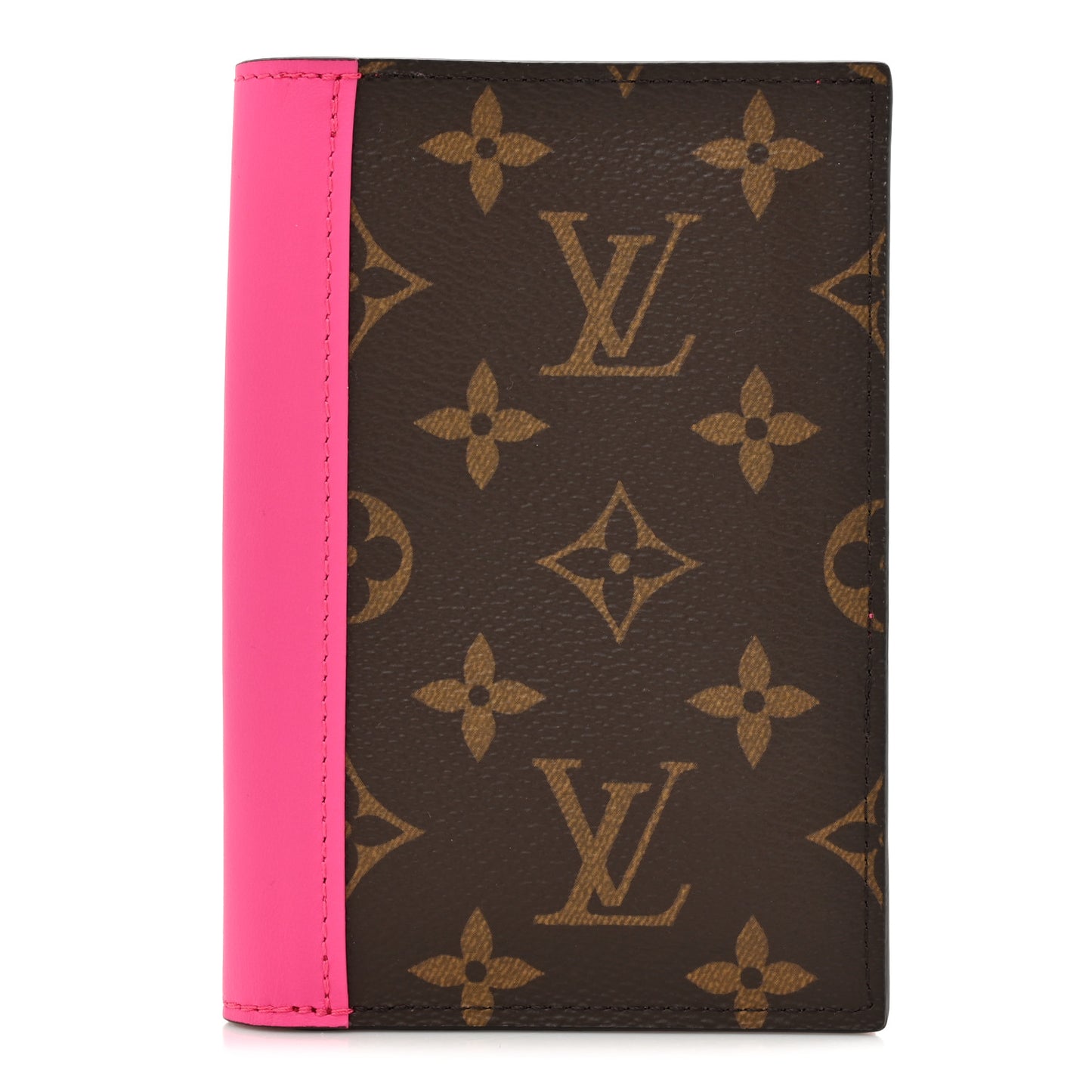 Monogram Macassar Passport Cover Fuchsia