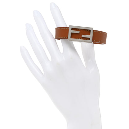 Fendi Calfskin FF Bracelet S Brown 2 of 6