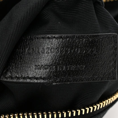 Saint Laurent Lambskin Quilted Toy Loulou Puffer Monogram Chain Satchel Black 7 of 10