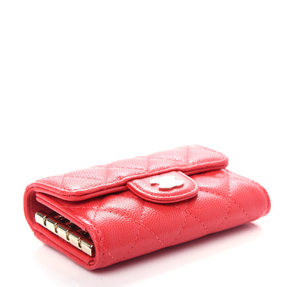 Chanel Caviar Quilted Classic 4 Key Holder Wallet Red 4 of 9