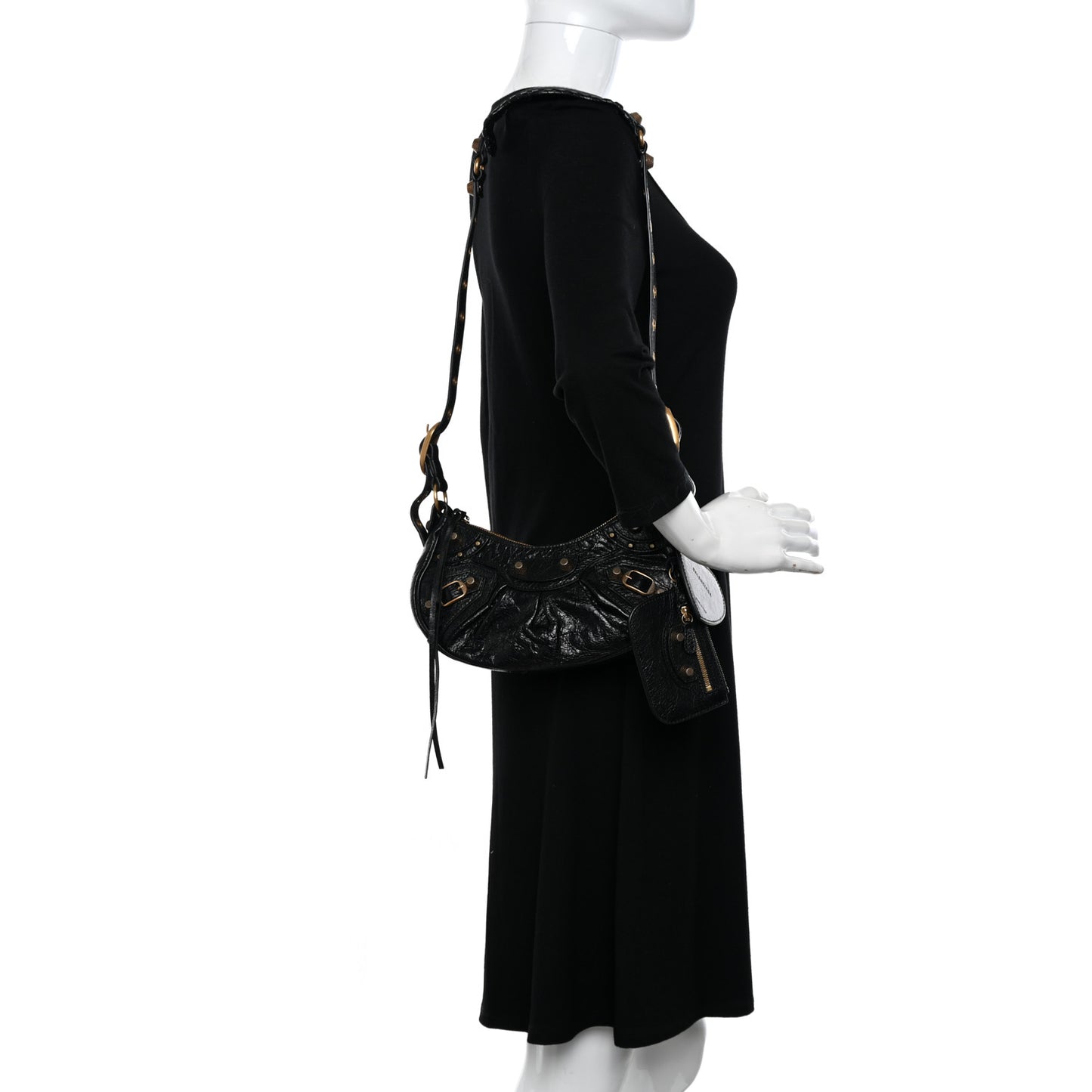 Agneau Arena Le Cagole Shoulder Bag XS Black