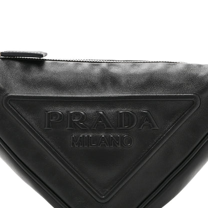 Prada Grace Lux Triangle Shoulder Bag Black 8 of 10