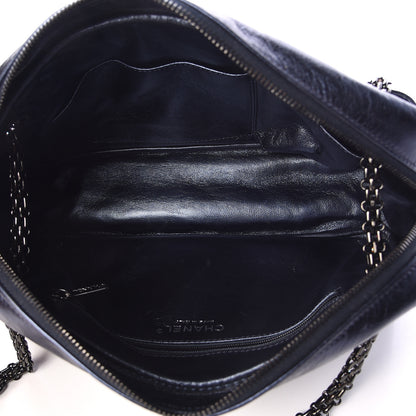 Chanel Metallic Aged Calfskin Quilted Medium Reissue Camera Case Bag Blue 5 of 9