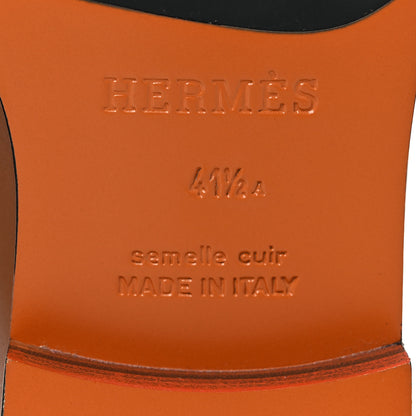 Hermes Calfskin Mens Monterey Loafers 41.5 Marron Teck 8 of 13