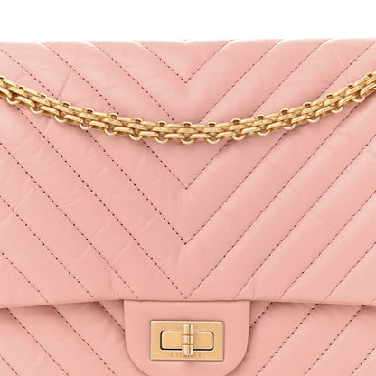 Chanel Aged Calfskin Chevron Quilted 2.55 Reissue 226 Flap Light Pink 8 of 17