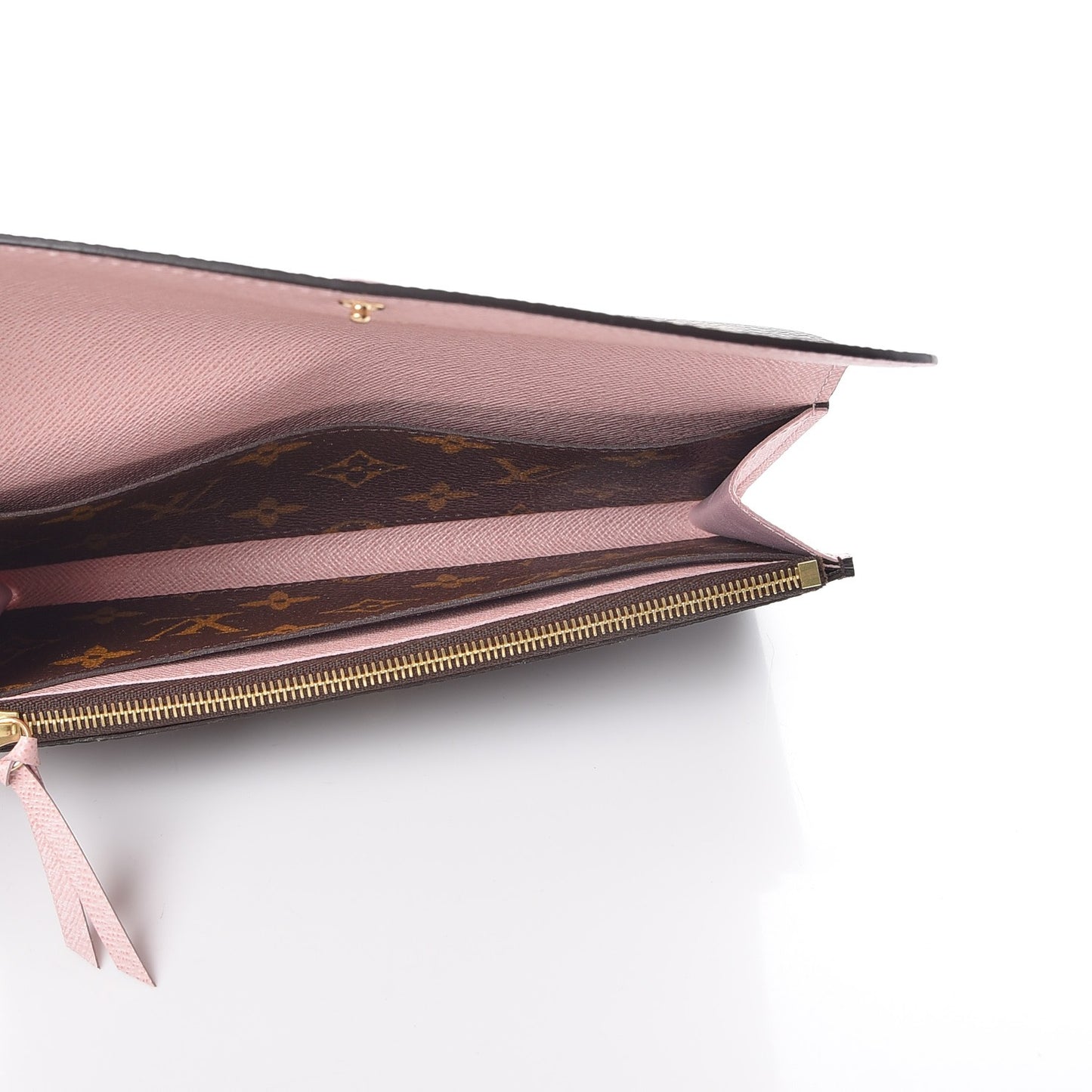 Monogram Emilie Wallet Rose Ballerine