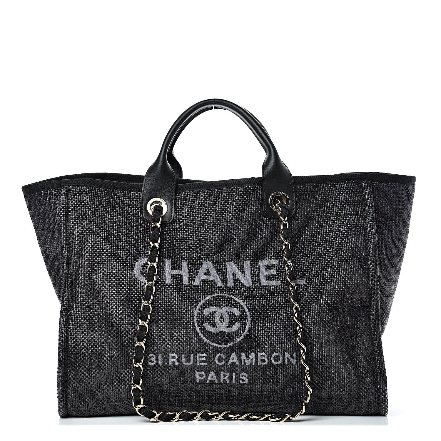 Chanel Canvas Medium Deauville Tote Grey 1 of 11