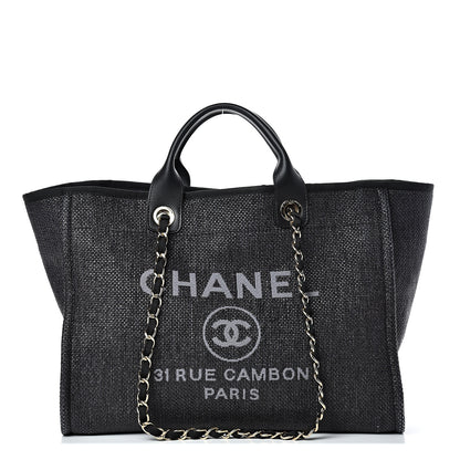Chanel Canvas Medium Deauville Tote Grey 1 of 11