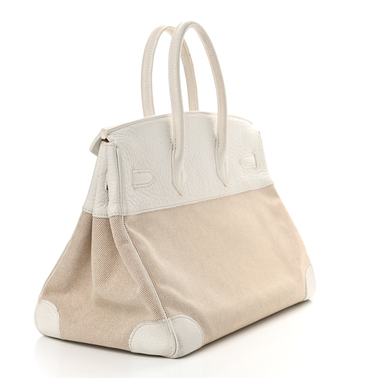 Toile Taurillon Clemence Birkin 35 White