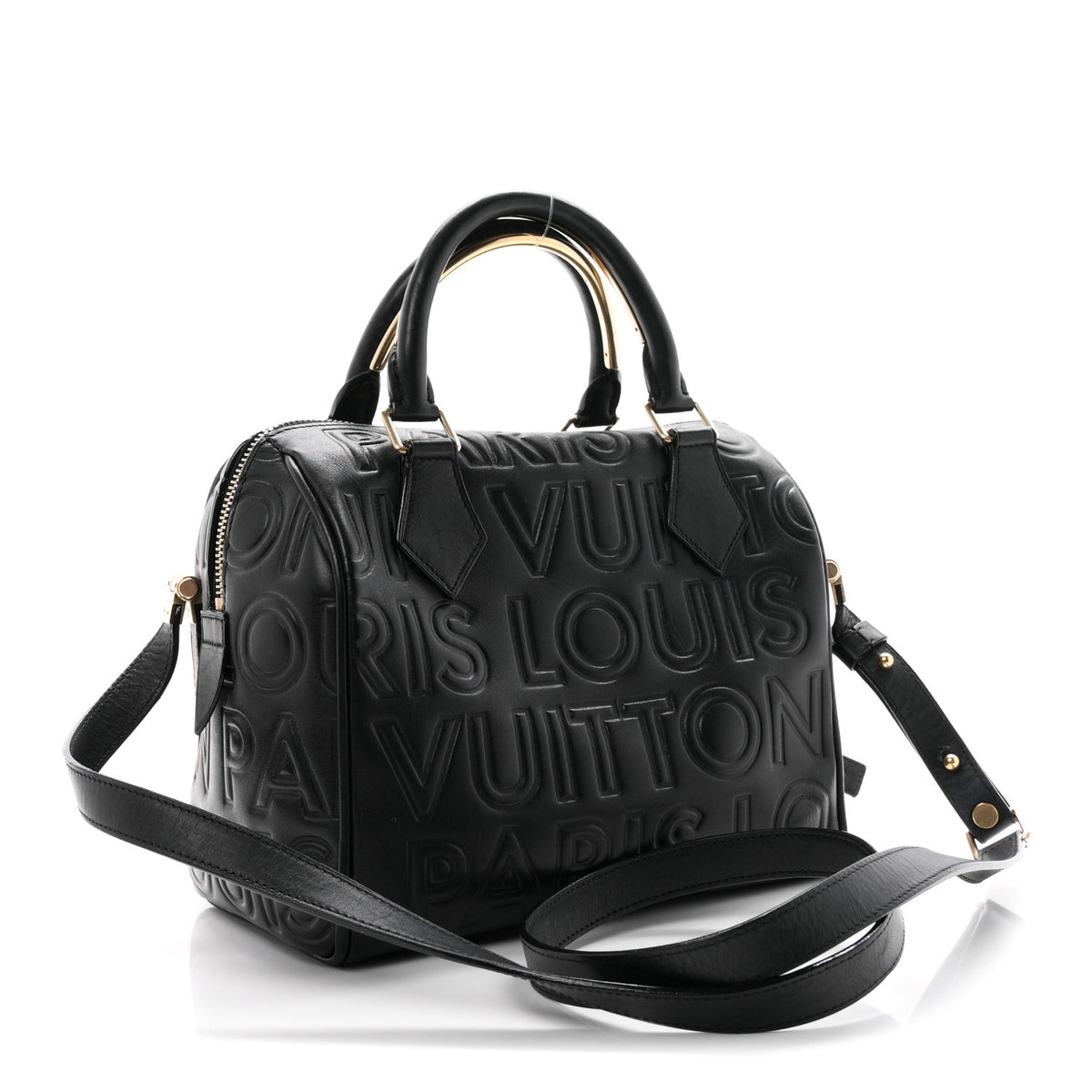 Calfskin Embossed Mini Cube Speedy Black