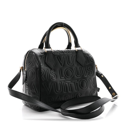 Louis Vuitton Calfskin Embossed Mini Cube Speedy Black 3 of 10