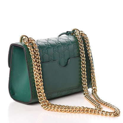 Gucci Guccissima Small Padlock Shoulder Bag Emerald 3 of 10
