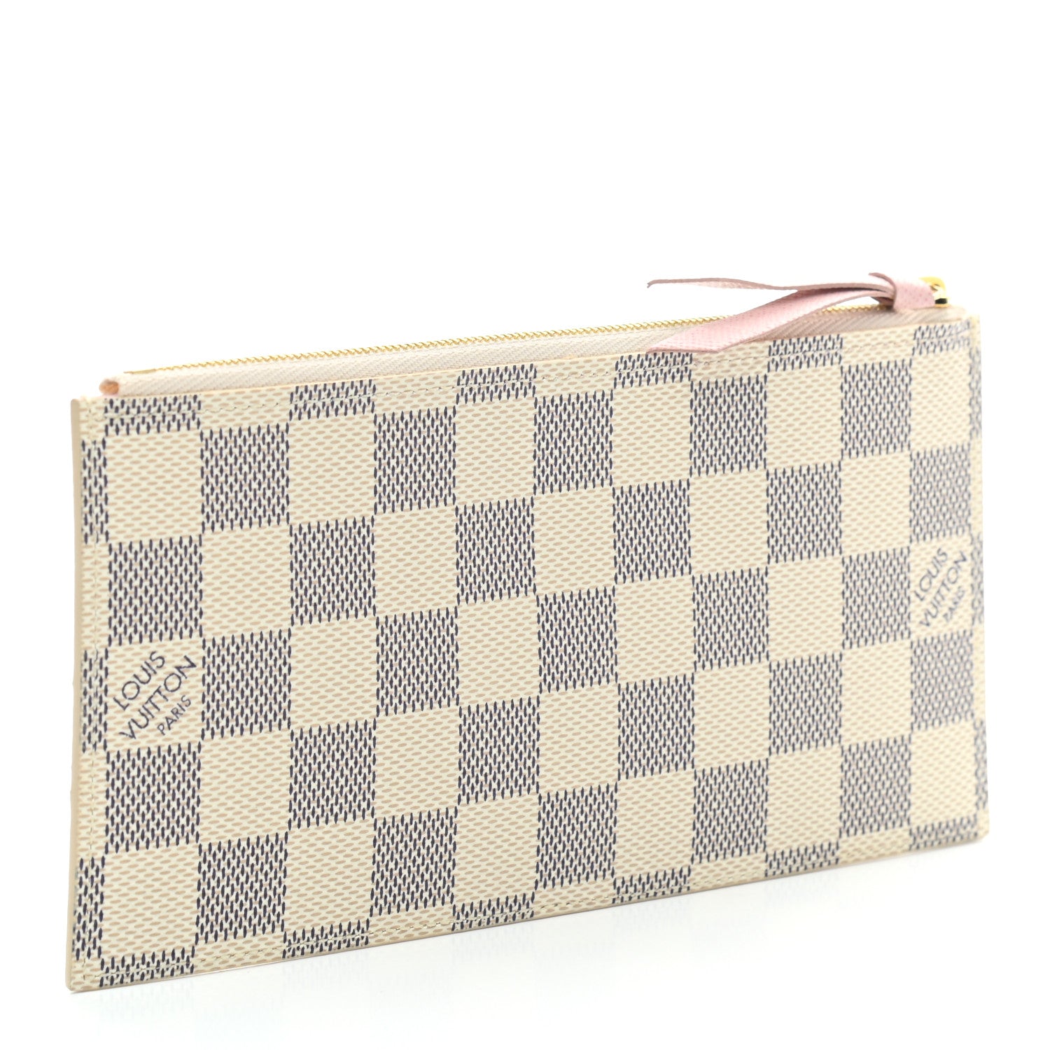 Louis Vuitton Damier Azur Felicie Chain Wallet Zippered Insert Rose Ballerine 3 of 6