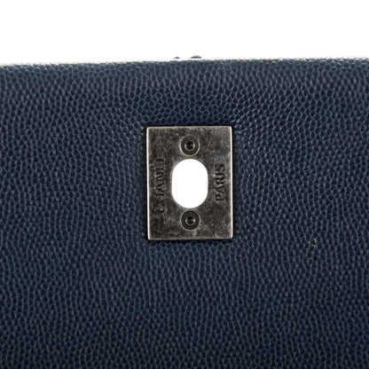 Chanel Caviar Quilted Small Coco Handle Flap Navy 6 of 8
