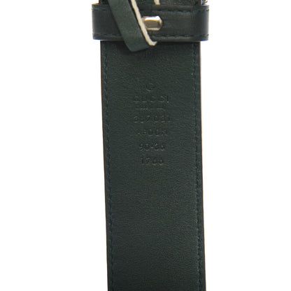 Gucci Moon Calfskin Nickel Interlocking G Plate Buckle Belt 90 36 Green 3 of 5
