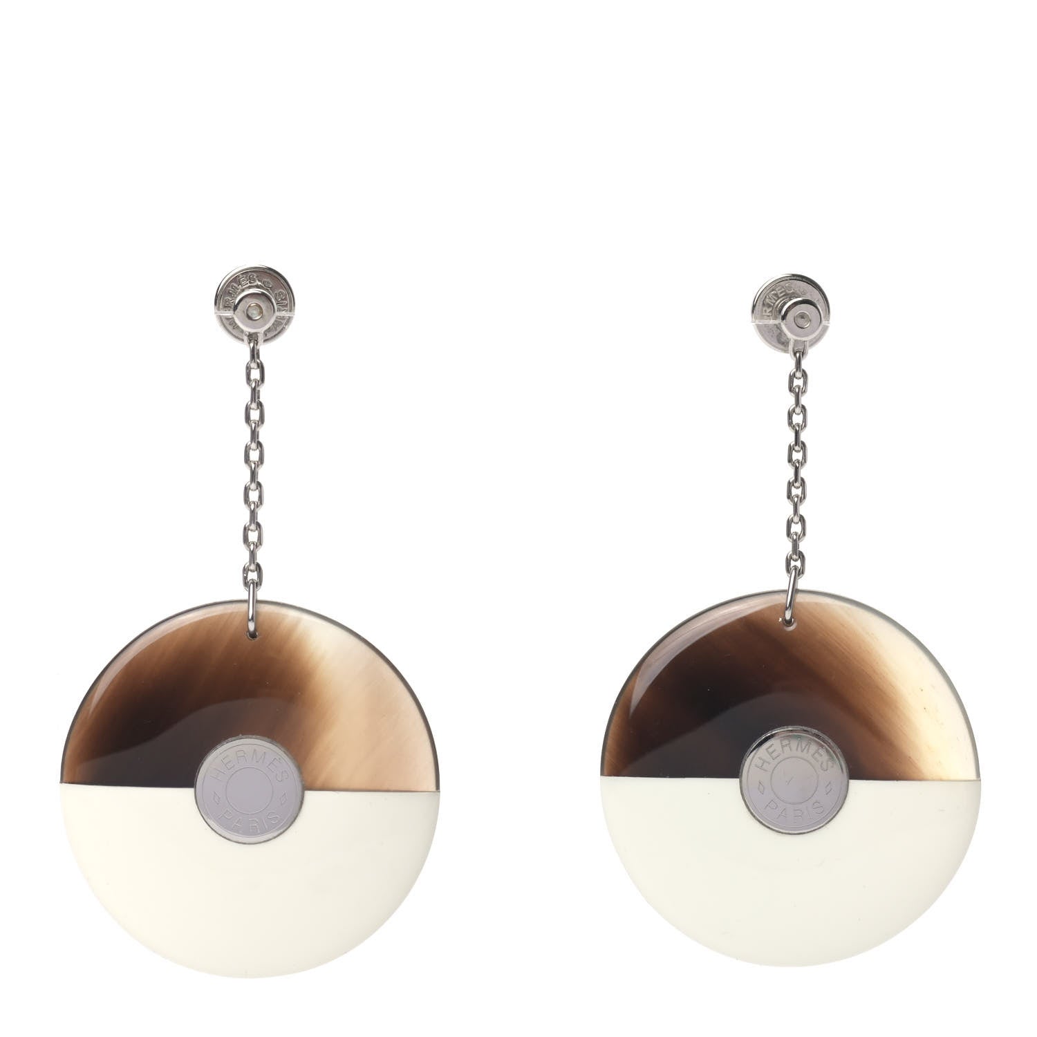 Hermes Buffalo Horn Minimale Earrings 1 of 4
