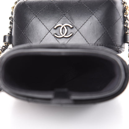 Chanel Lambskin Quilted Chain Around Phone Holder Black 5 of 9