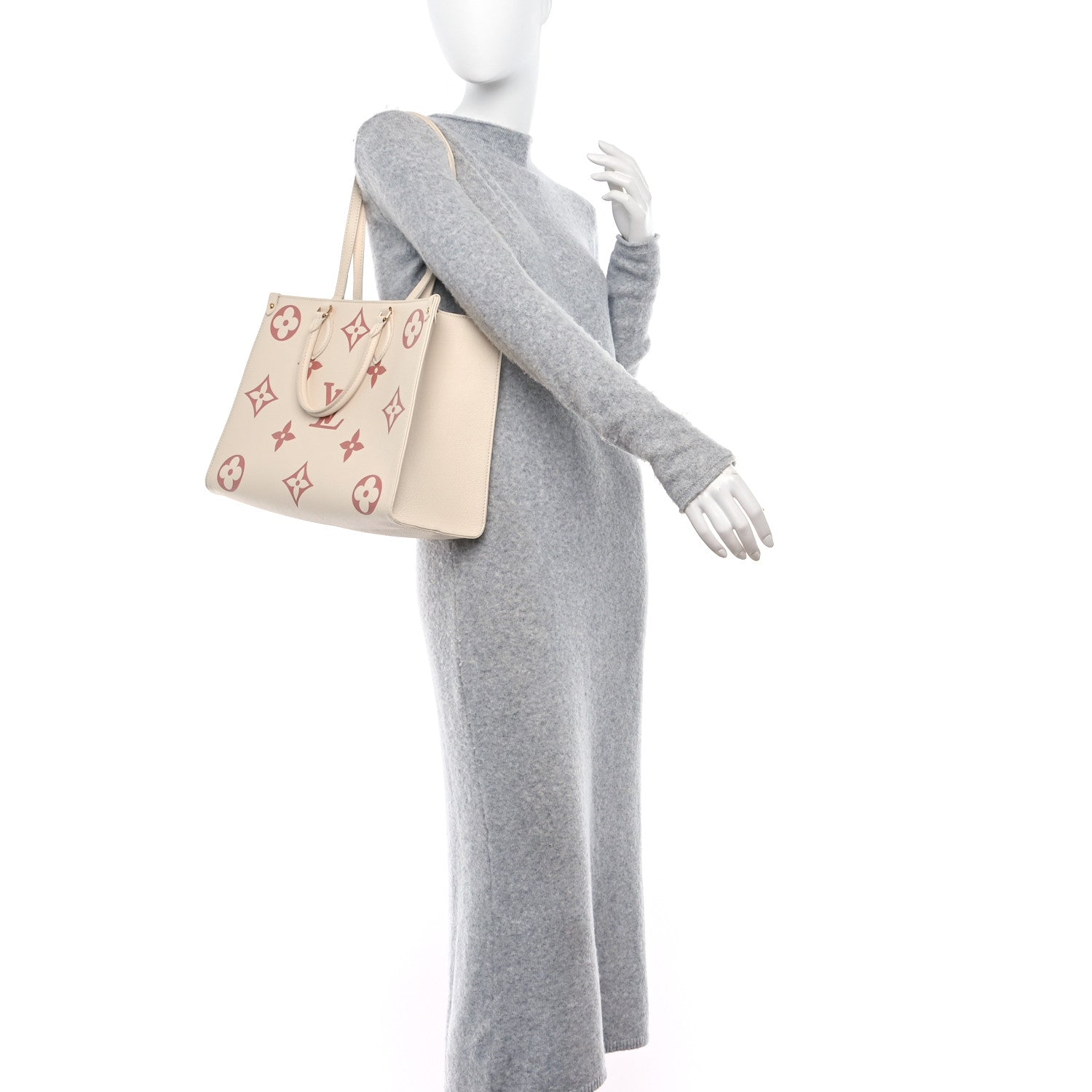 Louis Vuitton Empreinte Monogram Giant Onthego MM Creme Rose Trianon 2 of 8