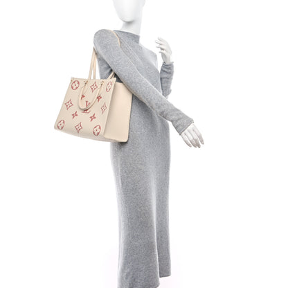 Louis Vuitton Empreinte Monogram Giant Onthego MM Creme Rose Trianon 2 of 8