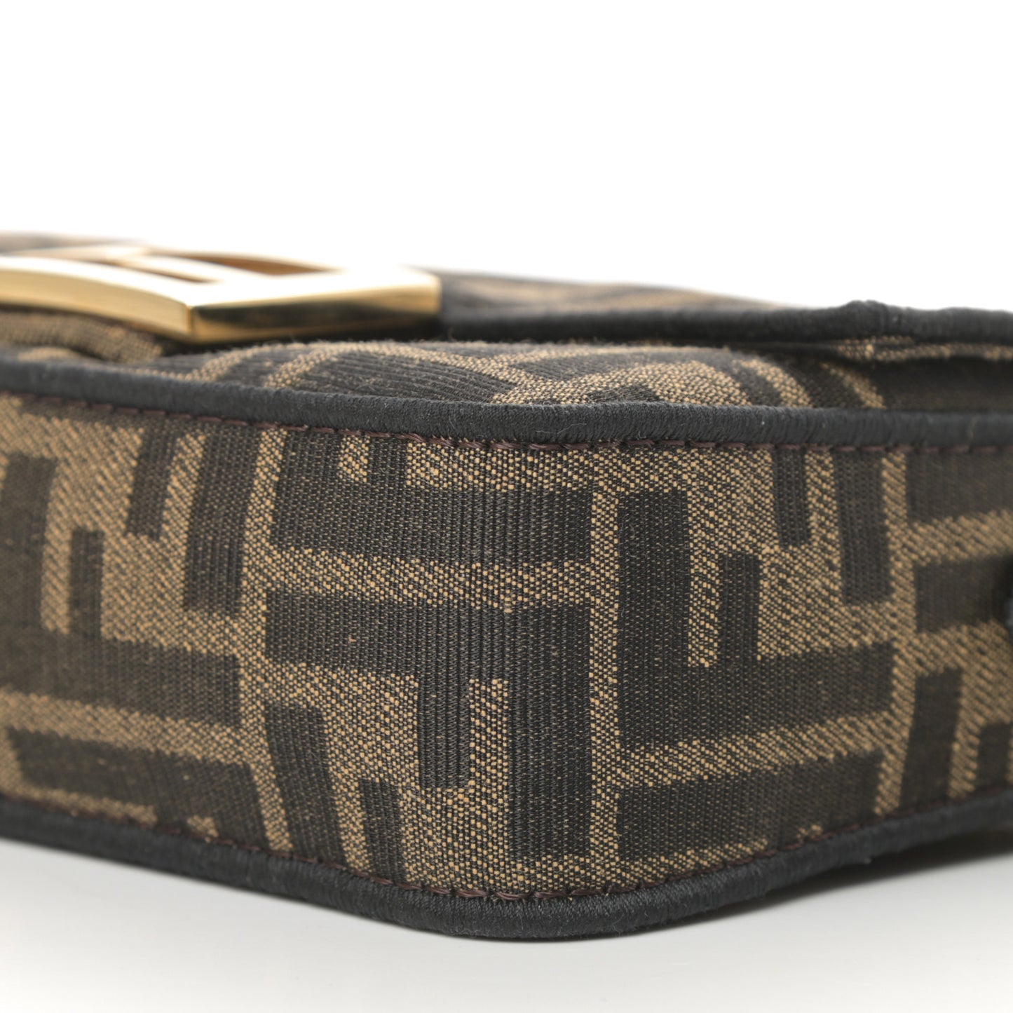 Fabric Jacquard FF 1974 Mini Baguette Tobacco Moro Black