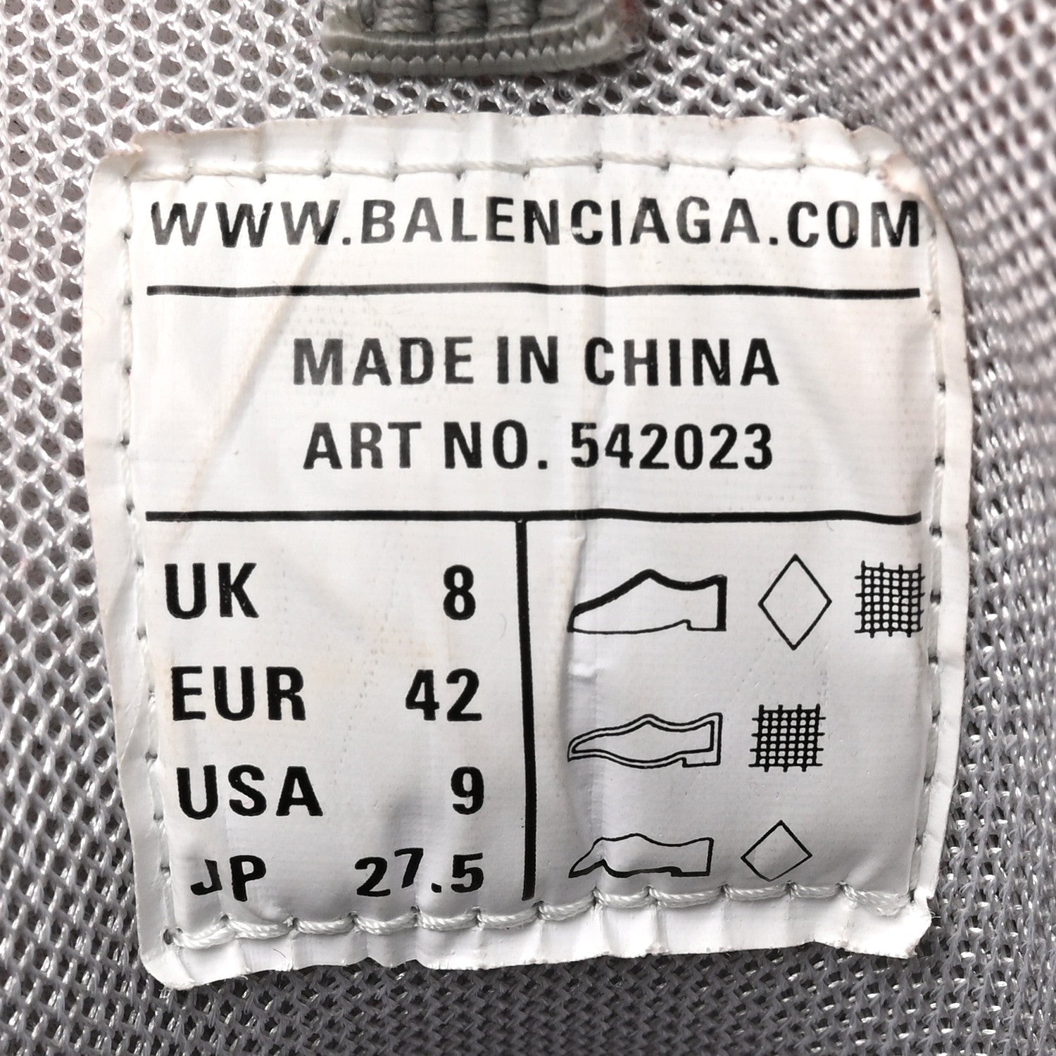 Balenciaga Mesh Worn Out Mens Track Sneakers 42 White Red Silver 7 of 9