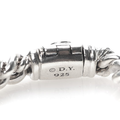 David Yurman Sterling Silver Diamond 7mm Petite Pave Curb Link ID Bracelet 5 of 6