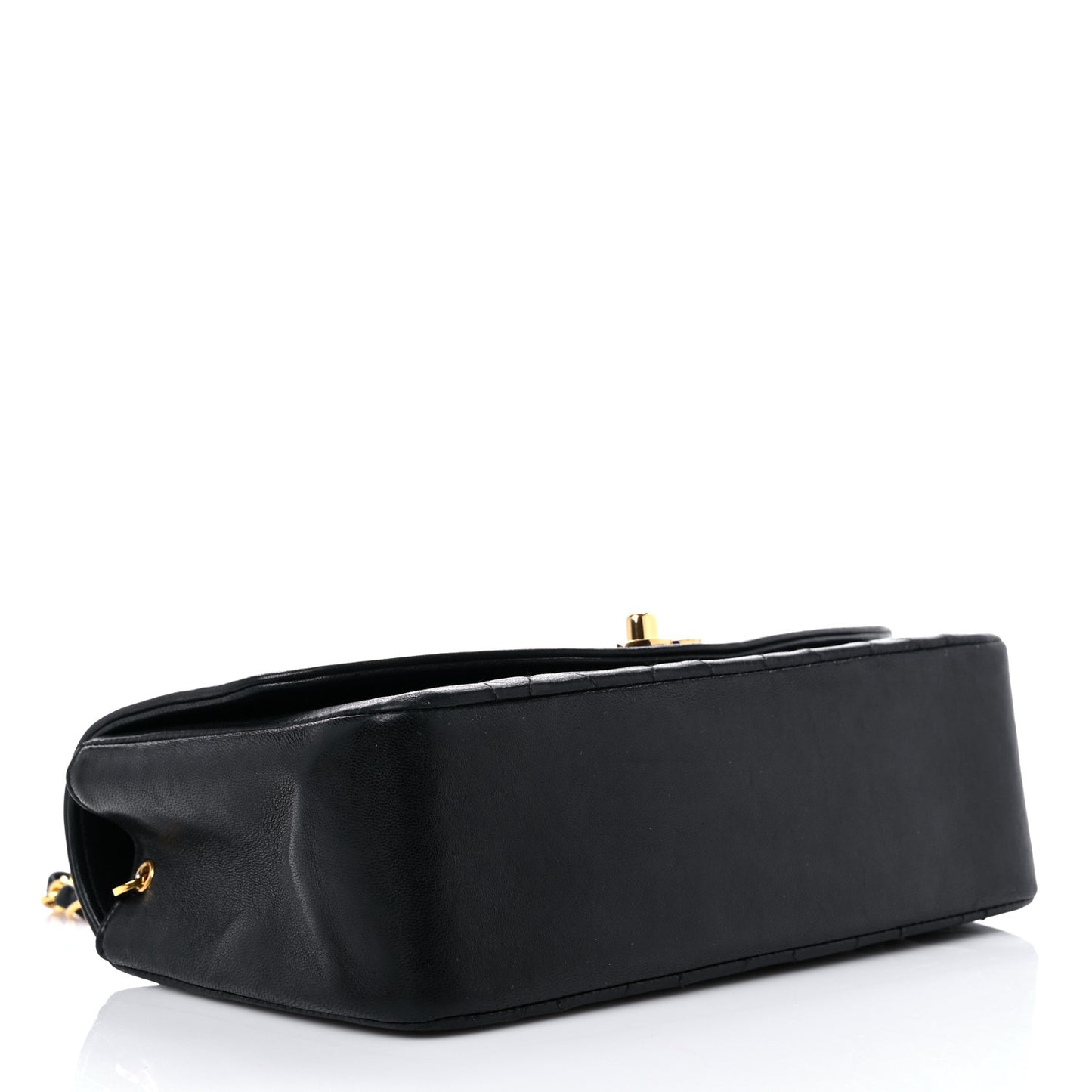 Lambskin Quilted Small Single Flap Black