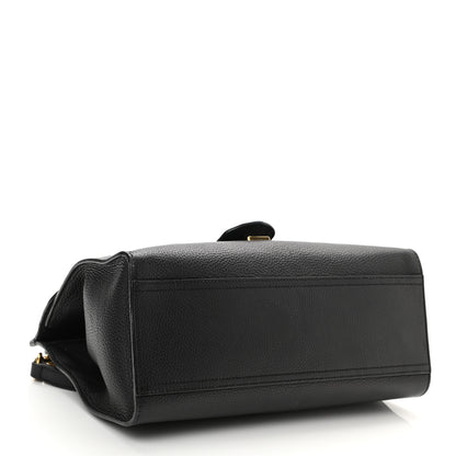 Gucci Calfskin Small GG Marmont Top Handle Bag Black 3 of 11